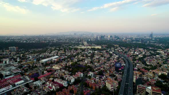 Drone shot at south mexico city