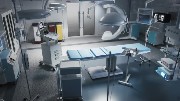 Operating Room With Medical Equipment