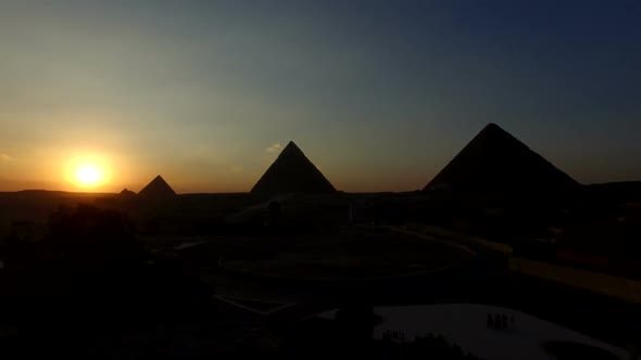 Timelapse of sunset at Giza pyramids