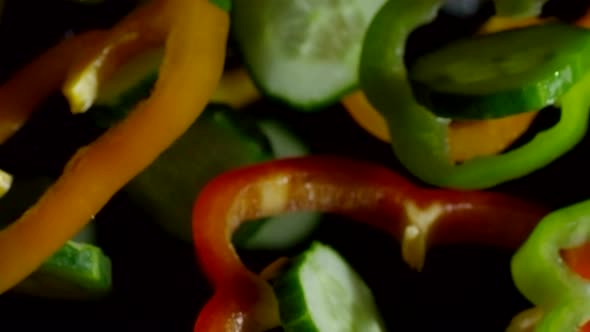 Bell Pepper and Cucumber Pieces