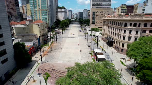 Downtown of Sao Paulo Brazil. Stunning landscape of historic centre of city