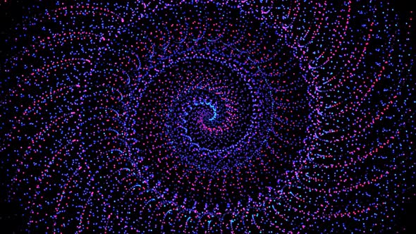 spiral blue pink Particle