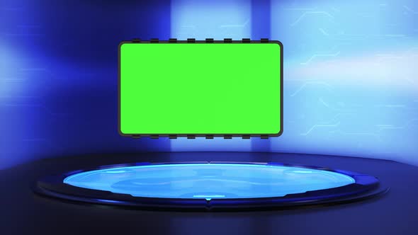 Platform News Studio - Green Screen G24