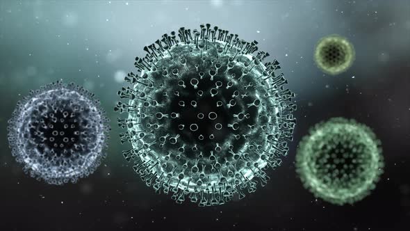 Viruses And Particles Organic Movement Under Electron Microscope alt