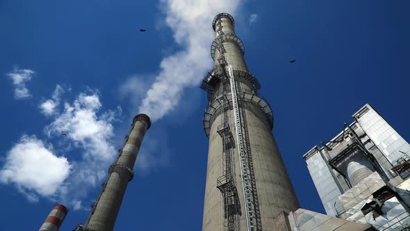 Factory Smokestacks Sky