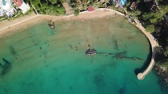 Aerial view of beach Alanya