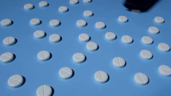 Vacuum Cleaner Absorbs Medications  Many White Pills