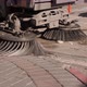 Close Up. Cleaning Machine Removing Trash From the Street. - VideoHive Item for Sale
