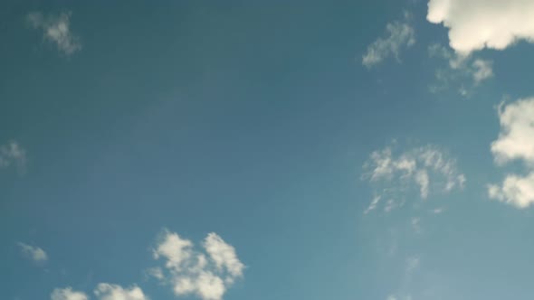 The sky and cloud in nature with scene motion of rotation.