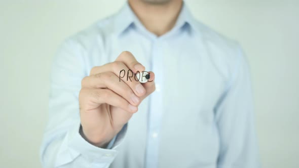 Professional Photographer, Writing On Screen