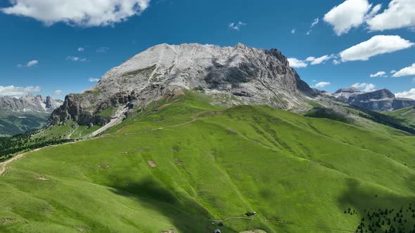 Dolomites mountains peaks on a sunny summer day