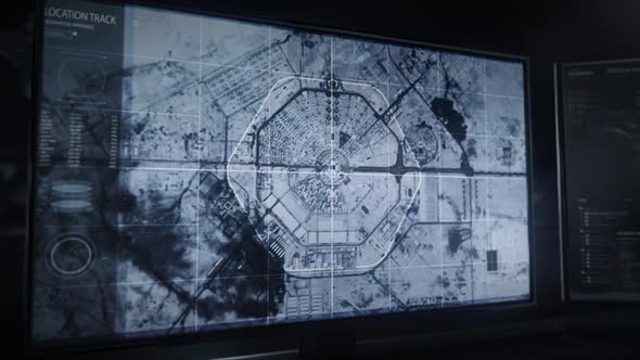 Sci-fi Target Monitoring Spy Location Track Via Innovative Digital Software alt