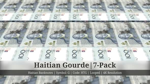 Haitian Gourde | Haiti Currency - 7 Pack | 4K Resolution | Looped
