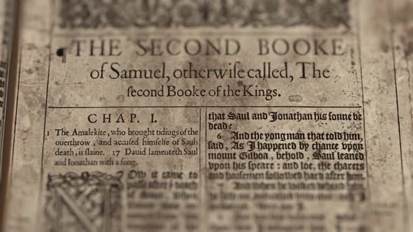 The Second Book Of Samuel, Slider Shot, Old Paper Bible, King James Bible alt