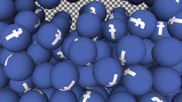 Facebook Social Media Emoji Transition  4K Resolution With Alpha Channel