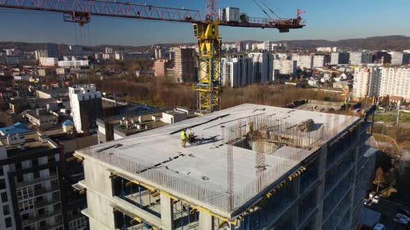 Aerial View of Construction Site