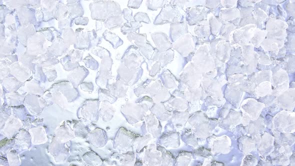 Super Slow Motion Shot of Falling Crushed Ice Background at 1000 Fps