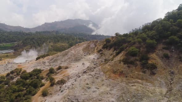 Volcanic Plateau Indonesia Dieng Plateau