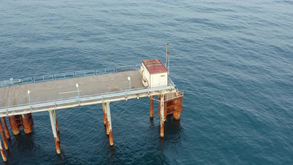 Industrial pier in the Ocean