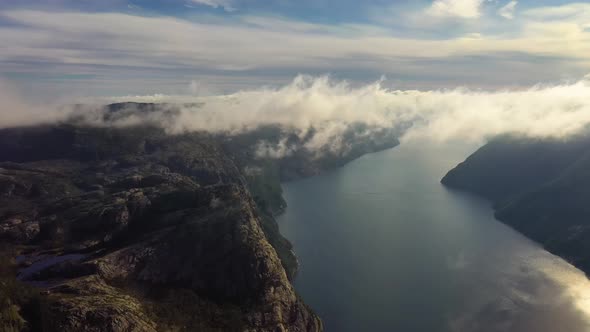 Beautiful Nature Norway over the Clouds