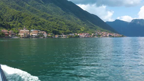 Sailing Towards Lezzenzo Lake Como Italy