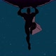 Superhero Holding Boulder in Space Silhouette - VideoHive Item for Sale
