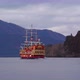 Hakone pirate ship or boat, Hakone Jinja Heiwa no Torii with lake - VideoHive Item for Sale