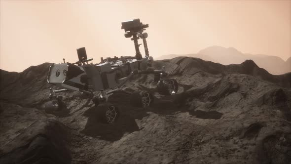 Curiosity Mars Rover Exploring the Surface of Red Planet