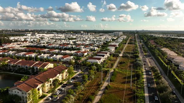 Aerial Footage The Mansions At Doral Neighborhood