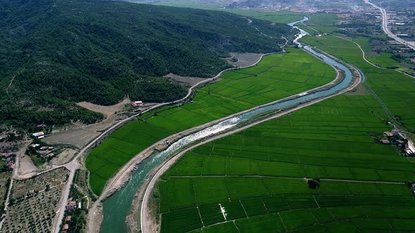 Farmland irrigation canal