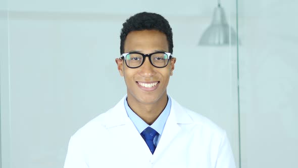 Portrait of Smiling Afro-American Doctor