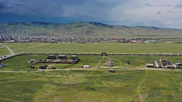 Aerial View of Kharkhorin Erdene Zuu Monastery