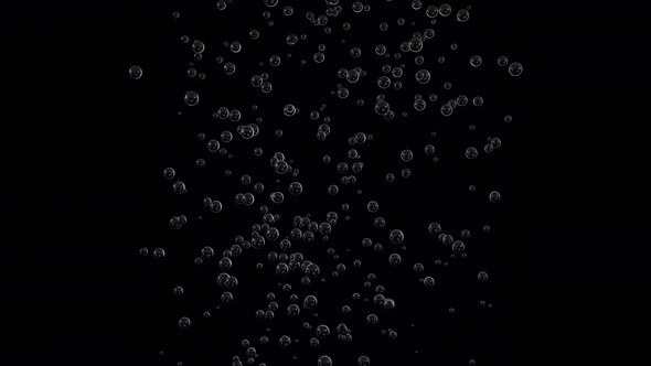 Black Ball Bubble Falling Slow