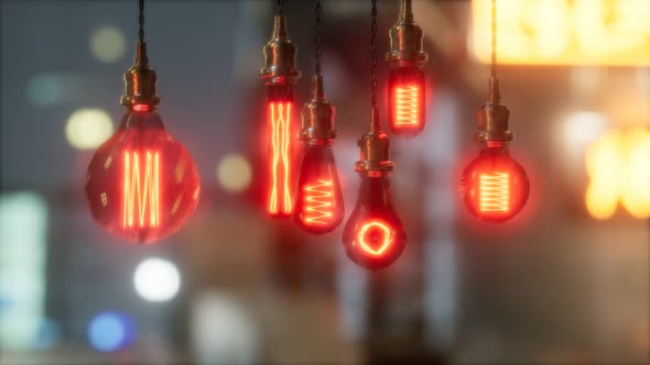 Old Retro Vintage Incandescent Light Bulb alt