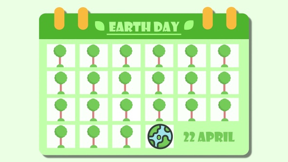 World earth day save the planet plant trees over the month