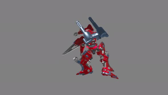 Mecha with style Standing Melee Attack 360 High