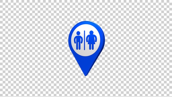 Public Toilet Map Pin Location Icon