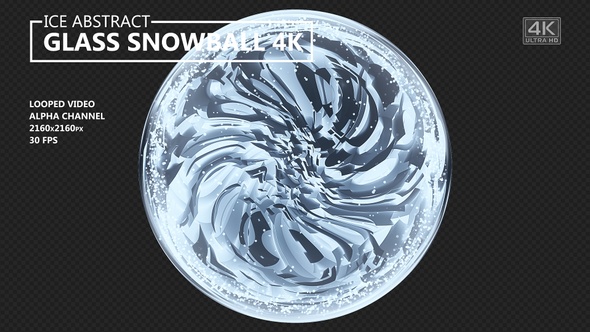 Ice Abstract Glass Snowball