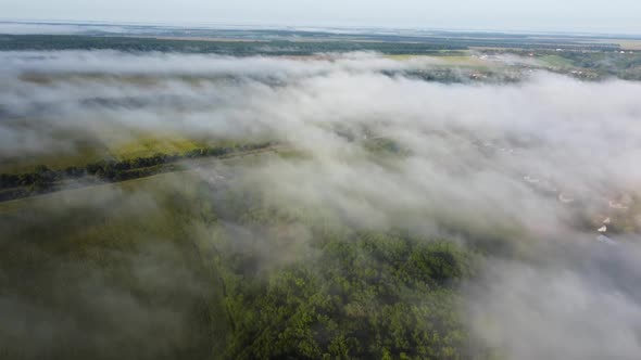 The Drone Flies Over the Fog