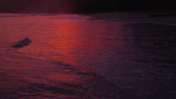 Beautiful sunset at beach, Costa Rica. Shot on RED EPIC for high quality 4K, UHD, Ultra HD resolutio