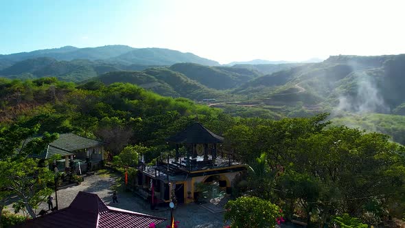 Aerial View of the hilly area of Tondo Village near Palu bay.