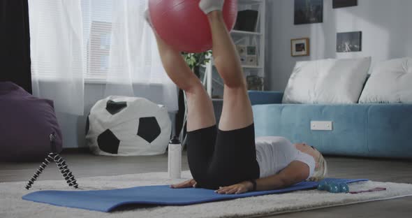 Woman Training at Home