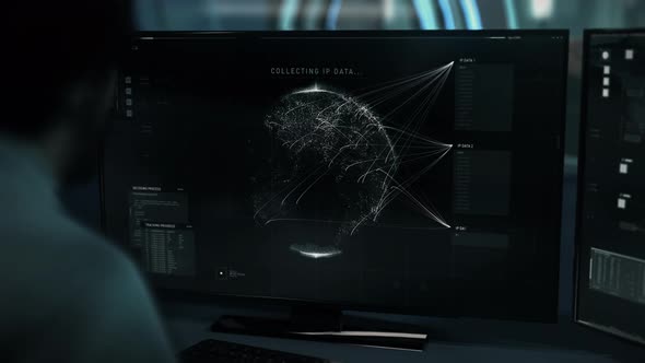 Spy Agent Detected Hacker Network By Data Analysis In Location Tracking Software alt