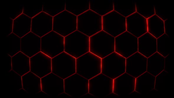 Abstract backlit honeycomb background