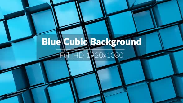 Blue Cubic Background