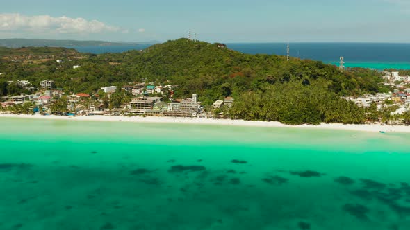 Boracay Island with White Sandy Beach Philippines