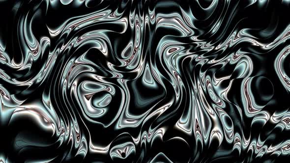 Abstract Black White Glowing Liquid Animation Background.4k Abstract Fluid Mercury