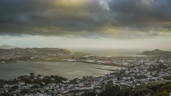 Windy evening in Wellington New Zealand