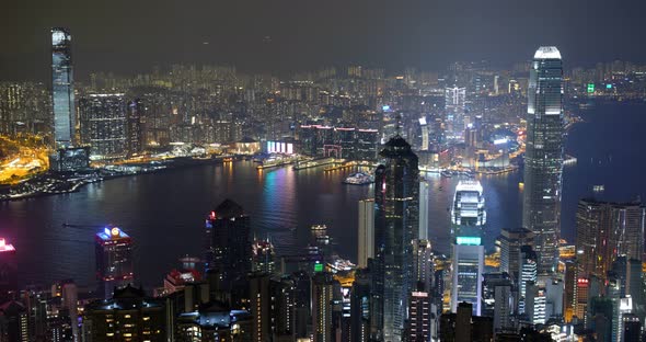 Hong Kong skyline at night