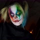 Woman in Makeup Rabid Clown on Halloween - VideoHive Item for Sale